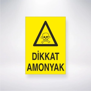 Dikkat Amonyak Sticker 20X28 Cm