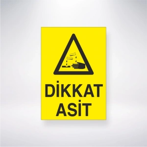 Dikkat Asit Sticker 20X28 Cm
