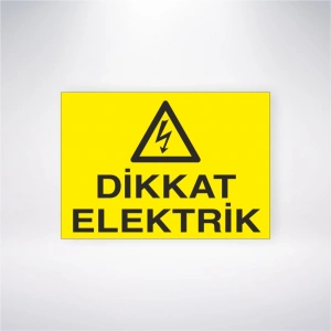 Dikkat Elektrik Sticker 20X28 Cm
