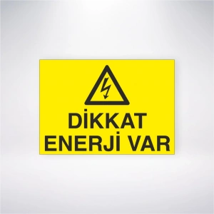 Dikkat Enerji Var Sticker 20X28 Cm