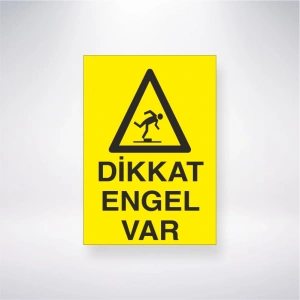 Dikkat Engel Var Sticker 20X28 Cm
