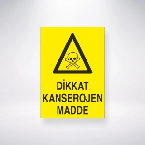 Dikkat Kanserojen Madde Sticker 20X28 Cm