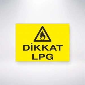 Dikkat Lpg Sticker 20X28 Cm