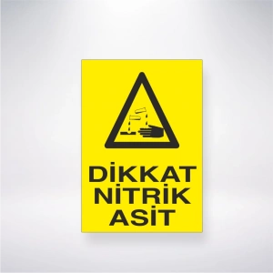 Dikkat Nitrik Asit Sticker 20X28 Cm