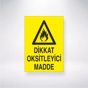 Dikkat Oksitleyici Madde Sticker 20X28 Cm