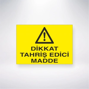 Dikkat Tahriş Edici Madde Sticker 20X28 Cm
