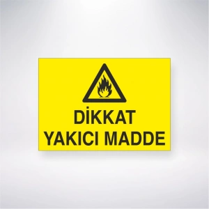 Dikkat Yakıcı Madde Sticker 20X28 Cm