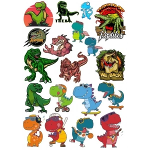 Dinozor Sticker Set 13 16 Parça Telefon, Tablet, Defter, Laptop Sticker