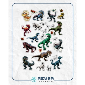Dinozor Trex Sticker Set 1