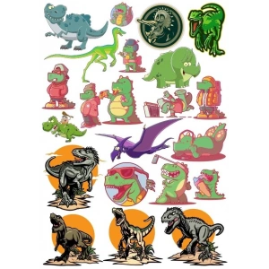 DinozorLAR Sticker Set 1 20 Parça Telefon, Tablet, Defter, Laptop Sticker