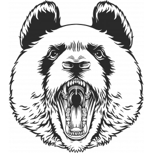 Bağıran Ayı Sticker 10x10 cmRenkli Sticker