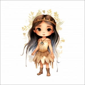 Doğa Temalı Kabile Prensesi Duvar Stickerı