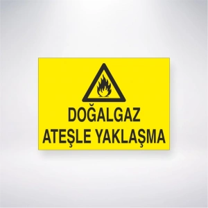 Doğalgaz Ateşle Yaklaşma Sticker 20X28 Cm