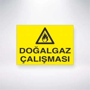 Doğalgaz Çalışması Sticker 20X28 Cm