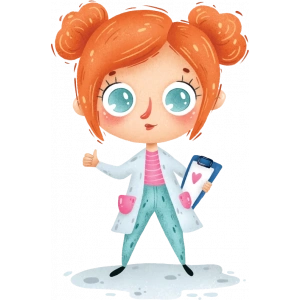 Doktor Kız Duvar Stickerı (Pembe Kıyafetli)