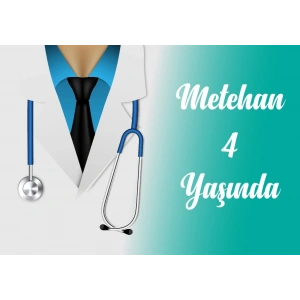 Doktor Temalı Doğum Günü Afişi 70X100 cm