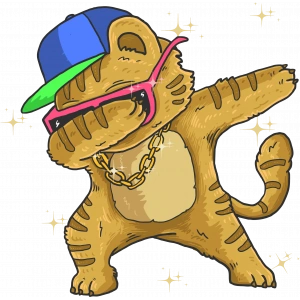 Kedi Sticker 10x10 cmRenkli Sticker