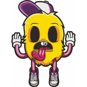 Dondurma Sticker 10x10 cmRenkli Sticker