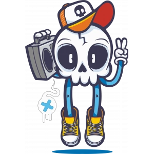 Dondurma Sticker 10x10 cmRenkli Sticker