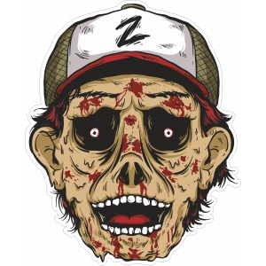 Zombi Sticker 10x10 cmRenkli Sticker