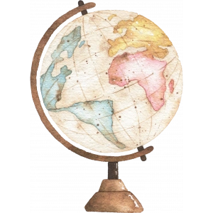 Dünya Küresi Duvar Stickerı