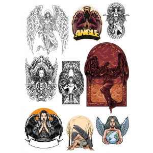 Düşmüş Melek Sticker Set 9 Parça Telefon, Tablet, Defter, Laptop Sticker