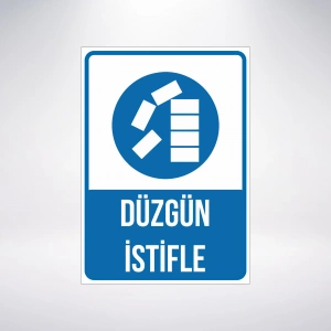 düzgün istifle Sticker 20X28 Cm