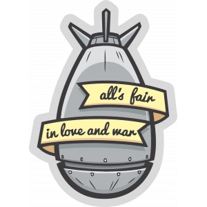 Bomba Sticker 10x10 cmRenkli Sticker