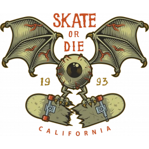 skate sticker 10x10 cmRenkli Sticker