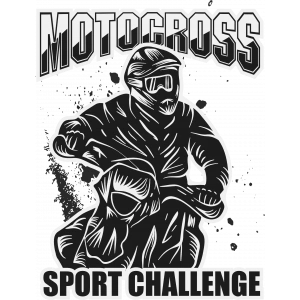Motocross Sport Challenge Sticker 10x10 cmRenkli Sticker
