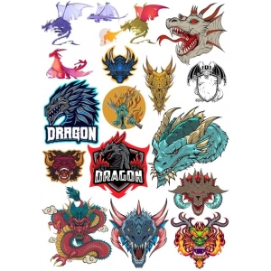 Ejderha Sticker Set 5 20 Parça Telefon, Tablet, Defter, Laptop Sticker