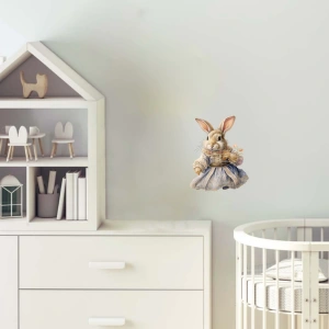 Elbiseli Tavşan Duvar Stickerı