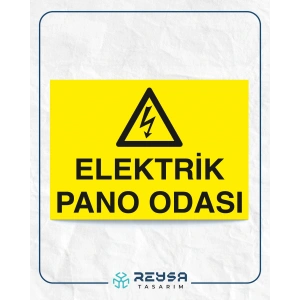 Elektrik Pano Odası Sticker 20X28 Cm