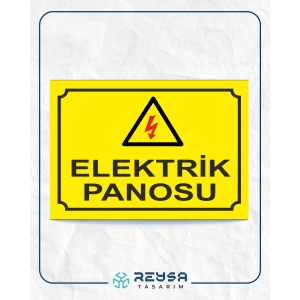 Elektrik Panosu Arkası Yapışkanlı Sticker 20X28 Cm