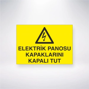 Elektrik Panosu Kapaklarını Kapalı Tut Sticker 20X28 Cm