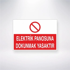 Elektrik Panosuna Dokunmak Yasaktır Sticker 20X28 Cm