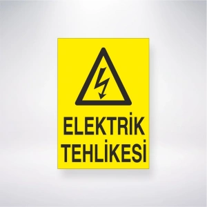 Elektrik Tehlikesi Sticker 20X28 Cm