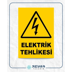Elektrik Tehlikesi Sticker 20X28 Cm