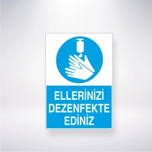 Ellerinizi Dezenfekte Ediniz Sticker 20X28 Cm