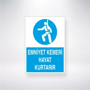 Emniyet Kemeri Hayat Kurtarır Sticker 20X28 Cm