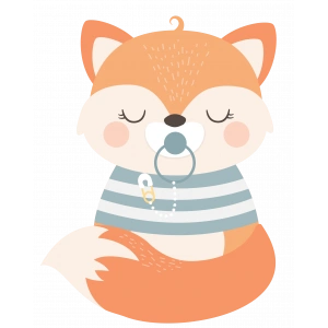 Emzikli Tilki Duvar Stickerı