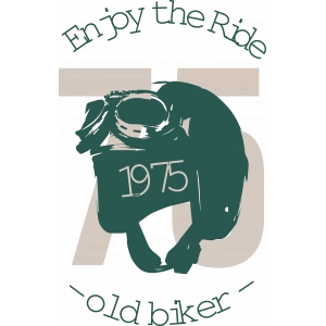 Enjoy The Ride 1975 Sticker 10x10 cmRenkli Sticker