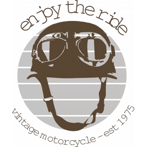 Enjoy The Ride Vintage Sticker 15x2 10x10 cmRenkli Sticker