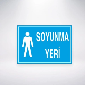 Erkek Soyunma Yeri Sticker 20X28 Cm