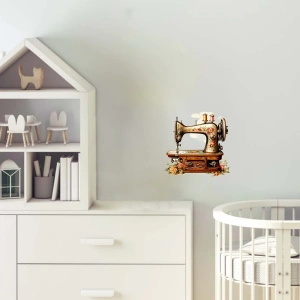 Eski Tip Dikiş Makinesi Duvar Stickerı