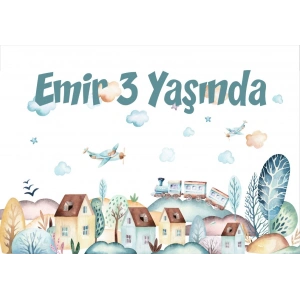 Evler Şehir Teamlı Doğum Günü Afişi 50X70 cm