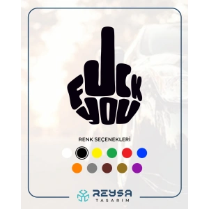 F*ck You Sticker 17x17 Cm Siyah