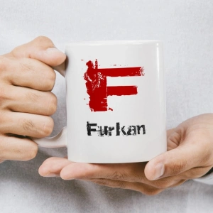 F Harfi İsme Özel Kupa