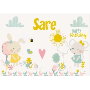 Fare Temalı Doğum Günü Afişi 35X50 cm