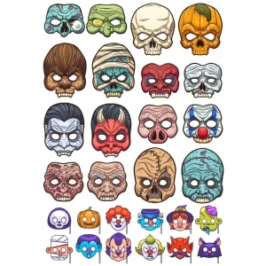 Farklı Yüzler Sticker Set 26 Parça Telefon, Tablet, Defter, Laptop Sticker